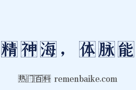 精神海，体脉能是什么意思的图片